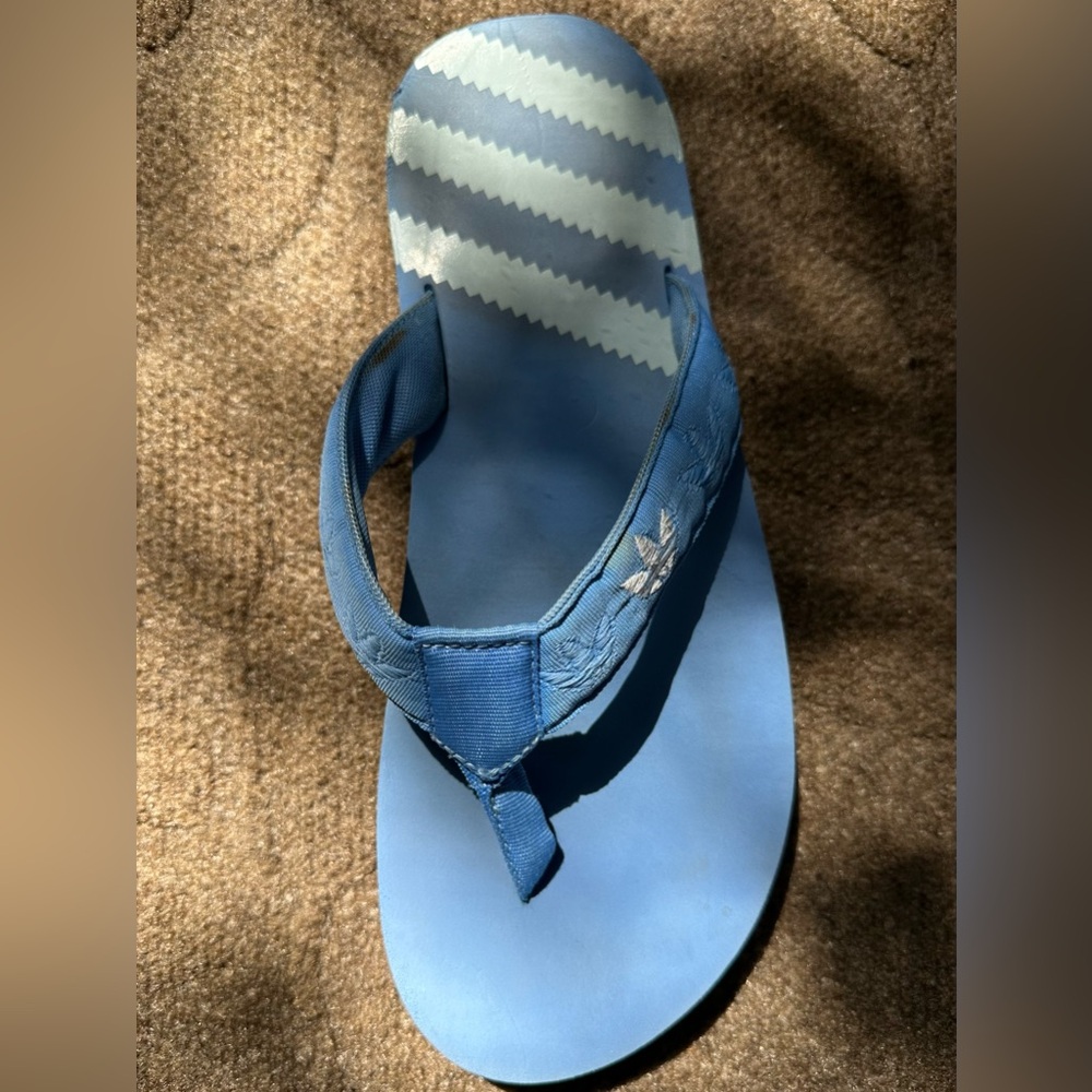 Adidas Men’s Logo Flip Flops Size 10 - Picture 5 of 9